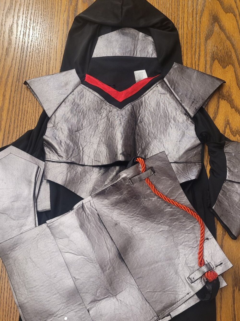 Chasing Fireflies Silver Ninja Costume - Size 8 - Armored Dragon Belt Halloween.
